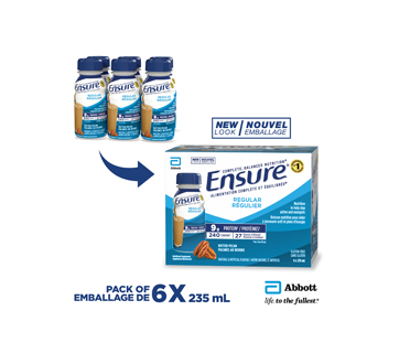 Image 2 of product Ensure - Meal Replacement 9.4g Protein Drink, 6 x 235 ml, Butter Pecan