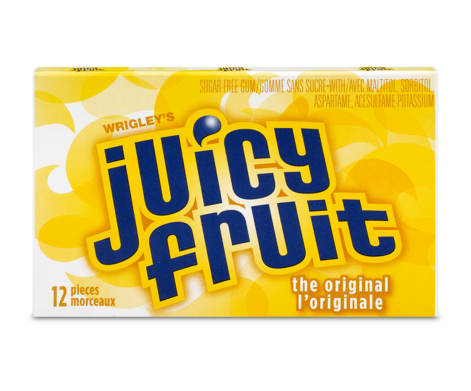 Sugar Free Gum, 12 units, The Original Juicy Fruit Regular Jean Coutu