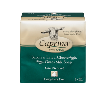 Image 3 of product Caprina - Fresh Goat's Milk Soap, 3 X 90 g, Fragrance free