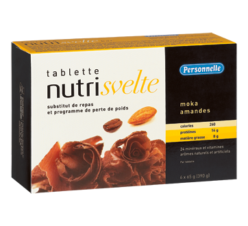 Image 1 of product Personnelle - Nutri Svelte Meal Replacement Bars, 6 x 390 g, Mocha Almond
