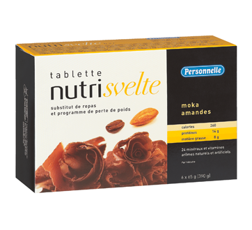 Image 2 of product Personnelle - Nutri Svelte Meal Replacement Bars, 6 x 390 g, Mocha Almond