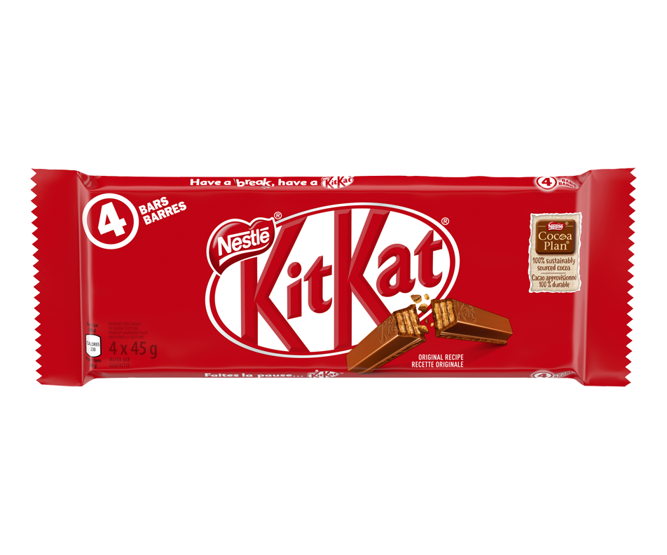 KitKat Chocolate Wafer Bars, 180 g Nestlé In a bag Jean Coutu