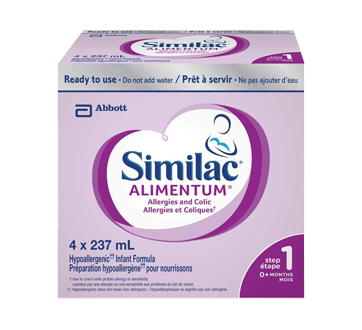 Image of product Similac - Alimentum Hypoallergenic Ready To Use Baby Formula, 4 x 237 ml