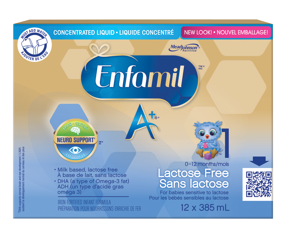 Enfamil A+ Lactose Free Concentrate, 12 x 385 ml Enfamil A+ Formula
