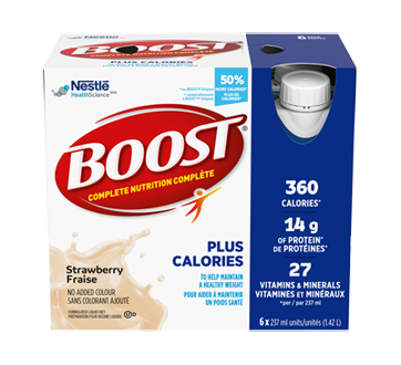 Image of product Nestlé - Boost Plus, 6 x 237 ml, Strawberry