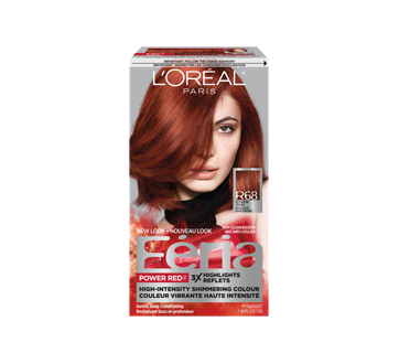 Image du produit L'Oréal Paris - Féria - coloration, 1 unité, Power Red R68 - Riche acajou rouge véritable
