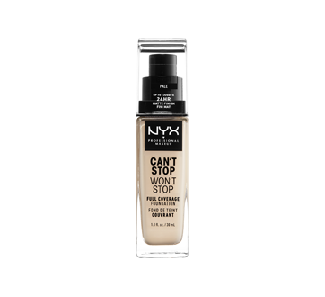 Image 1 du produit NYX Professional Makeup - Can't Stop Won't Stop fond de teint couvrant, 30 ml Pale