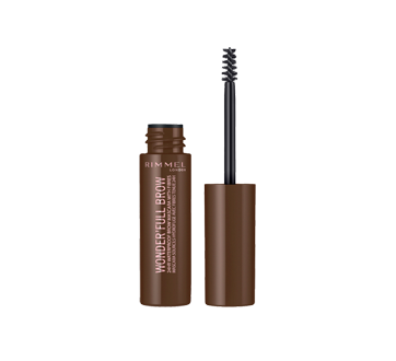 Image 2 du produit Rimmel London - Wonder' Full Brow mascara sourcils hydrofuge avec fibres 24h, 1 unité brun moyen
