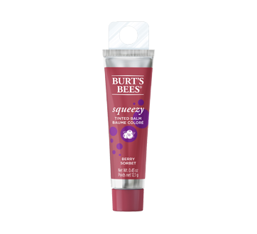 Image of product Burt's Bees - Squeezy 100% Natural Origin Tinted Lip Balm Berry Sorbet
