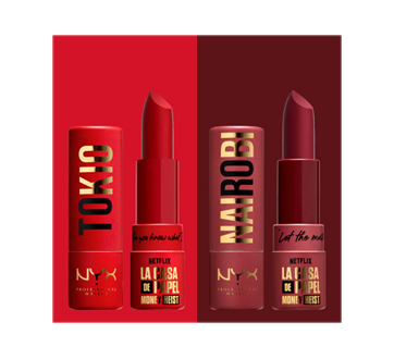 Image 5 du produit NYX Professional Makeup - La Casa De Papel Tokyo rouge à lèvres, 1 unité Rebel Red