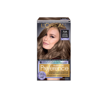 Image 1 of product L'Oréal Paris - Superior Preference Cool Blondes Permanent Hair Color, 1 unit 7AU Ultra Ash Dark Blonde
