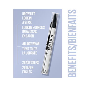 Image 4 of product Maybelline New York - Tattoo Studio Brow Lift Stick Smudge-Resistant, 1.1 g Clear