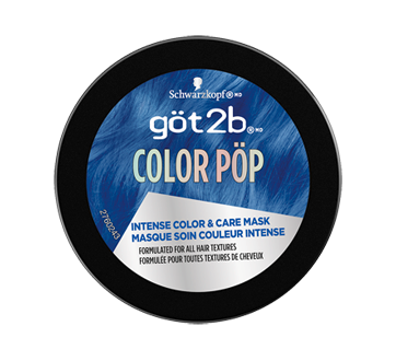 Image 2 du produit Göt2b - Color Pöp masque pour les cheveux soin et couleur, 150 ml bleu