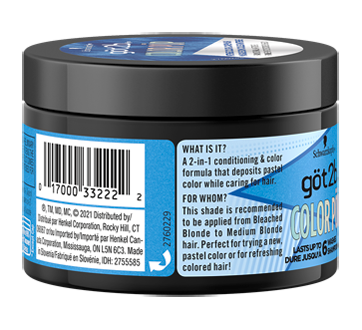 Image 3 du produit Göt2b - Color Pöp masque pour les cheveux soin et couleur, 150 ml bleu