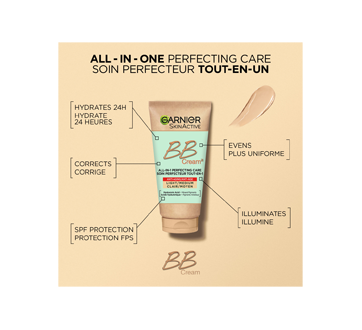 Image 3 du produit Garnier - SkinActive crème BB soin perfecteur tout-en-1 anti-âge, 50 ml clair à moyen