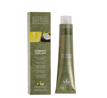 Image du produit Solfine - Crema Color crème colorante pour cheveux avec huile de coco, 65 ml 5N - (5.0) Châtain clair