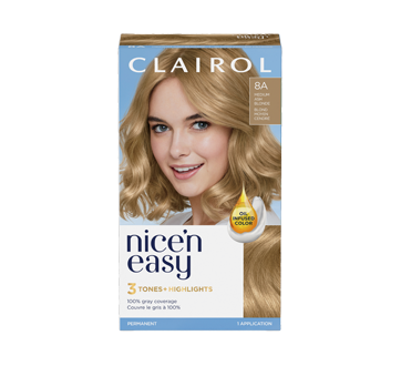 Image du produit Clairol - Nice'n Easy coloration permanente, 1 unité #8A blond moyen cendré