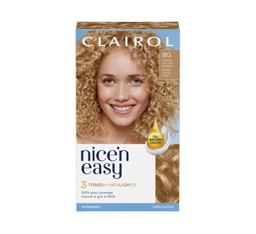 Image du produit Clairol - Nice'n Easy coloration permanente, 1 unité #8G blond moyen doré