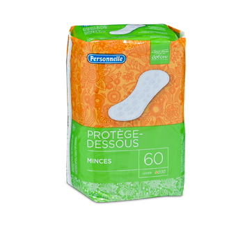 Protège-dessous minces, 60 unités, léger