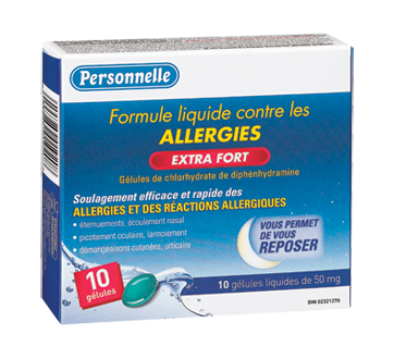 Image du produit Personnelle - Allergies gélules liquide 50 mg - nuit, 10 unités, extra fort