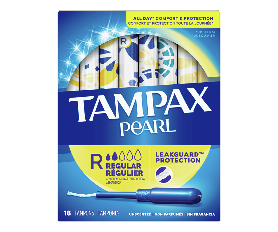 Tampax Pearl tampons, régulier, 18 unités Tampax Tampon Jean Coutu