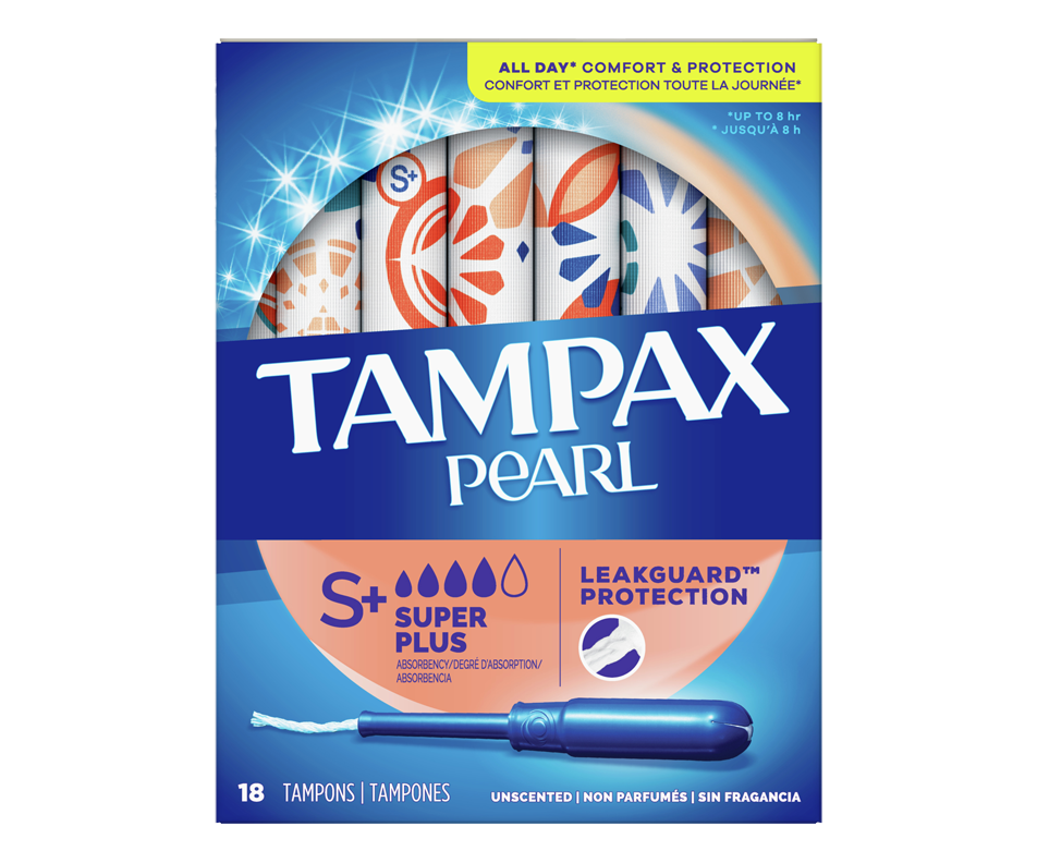 Tampax Pearl tampons, super Plus, 18 unités Tampax Tampon Jean Coutu