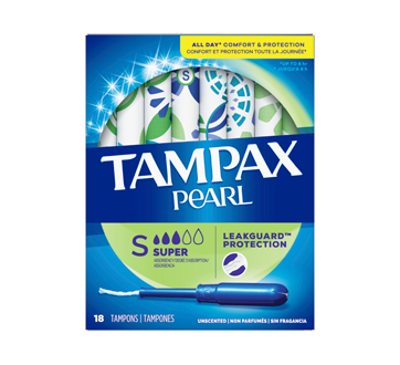 Image 1 du produit Tampax - Pearl - Super non parfumés, 18 unités