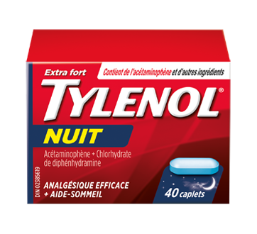 Image du produit Tylenol - Tylenol extra fort formule nuit, 40 unités