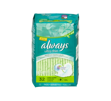 Image 4 du produit Always - Serviettes Ultra Thin avec ailes, taille 2, non parfumées, 32 unités, super