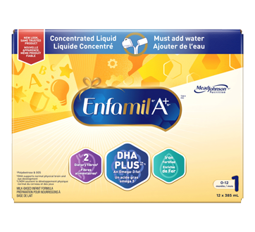 Enfamil A+ liquide concentré préparation pour nourrissons, 12 x 385 ml
