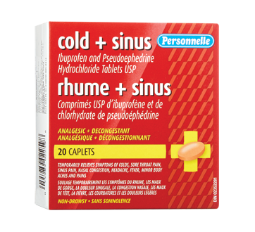 Image du produit Personnelle - Rhume et sinus comprimés d'ibuprophène