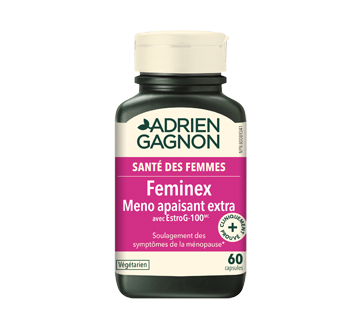 Image 1 du produit Adrien Gagnon - Feminex Meno Apaisant capsules végétales, 60 unités, extra