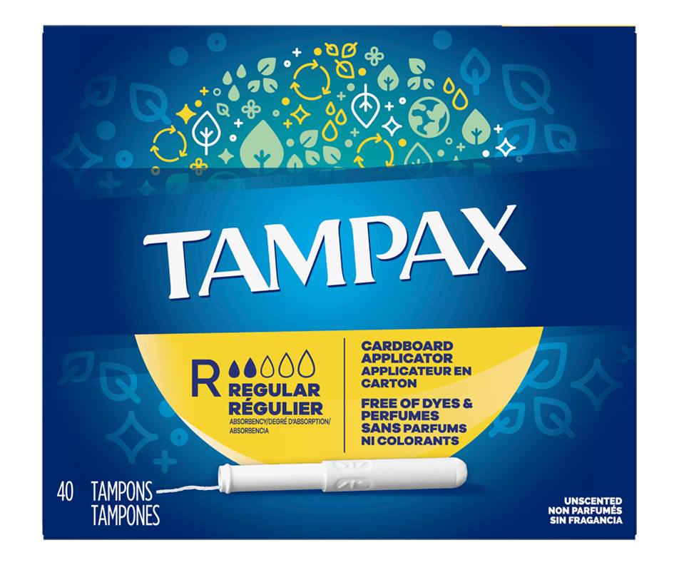 Tampons avec applicateur en carton absorption régulière, 40 unités