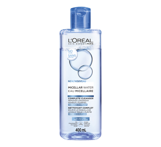 Eau micellaire démaquillant hydrofuge et nettoyant visage, 400 ml, tous les types de peaux
