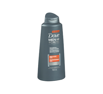 Image 2 du produit Dove Men + Care - Shampooing et revitalisant 2 en 1, 750 ml, fraîcheur et propreté