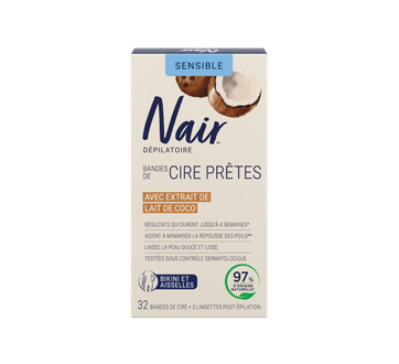 Dépilatoire bandes de cire prêtes, 32 unités