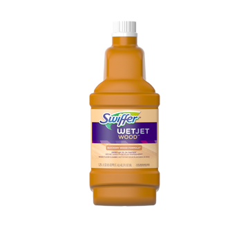 Swiffer WetJet recharge de solution nettoyante multi-usages pour planchers en bois, 1,25 L, parfum lavande vanillée et réconfort de Febreze