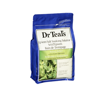 Image 2 du produit Dr Teal's - Bain de trempage relaxation et soulagement au sel d'Epsom pur, 1,36 kg, eucalyptus et menthe poivrée