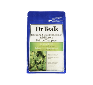 Image 3 du produit Dr Teal's - Bain de trempage relaxation et soulagement au sel d'Epsom pur, 1,36 kg, eucalyptus et menthe poivrée