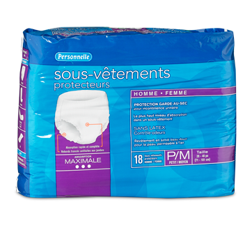 Sous-vêtements protecteurs, 18 unités, petit-moyen