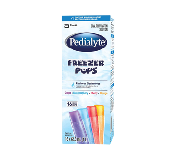 Bâtons Glacés Solution De Réhydratation Orale Pour Combler Les Pertes  D'électrolytes, 16 X 62,5 Ml, Saveurs Variées – Pedialyte : Liquide | Jean  Coutu