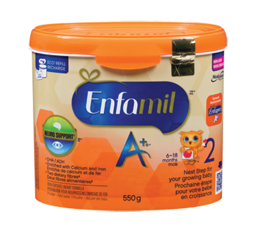 Enfamil A+ 2 contenant de préparation lactée, 550 g
