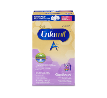 Enfamil A+ recharge de préparation lactée Gentlease, 2 x 471 g