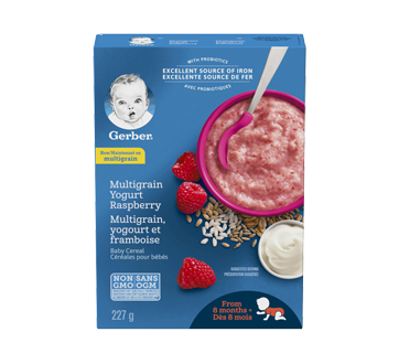 Gerber blé, yogourt et framboise, 227 g