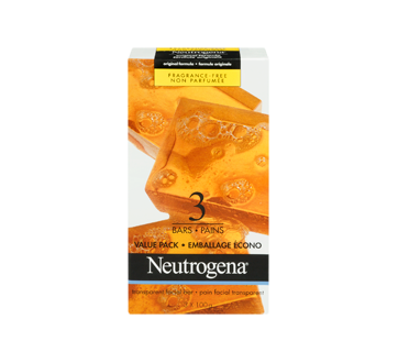 Image 3 du produit Neutrogena - Pain nettoyant facial, emballage de 3 pains, 100 g