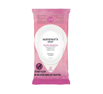 Lingettes pour toilette intime peau sensible, 32 unités