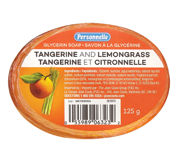 Image 1 du produit Personnelle - Savon à la glycérine, 125 g, tangerine et citronnelle