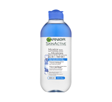 Image du produit Garnier - Skinactive Eau Micellaire eau nettoyante tout-en-1, 400 ml, extrait de fleur de centaurée