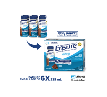 Image 2 du produit Ensure - Substitut de repas 9,4 g de protéines, 6 x 235 ml, chocolat