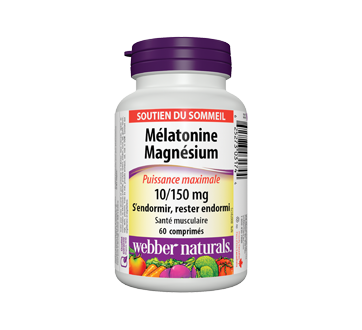 Image 1 du produit Webber Naturals - Mélatonine magnésium Puissance maximale comprimés, 60 unités